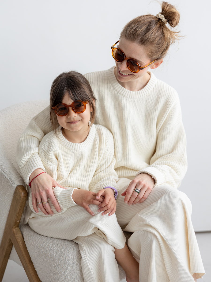Chunky Knit Mama und Tochter Partnerlook