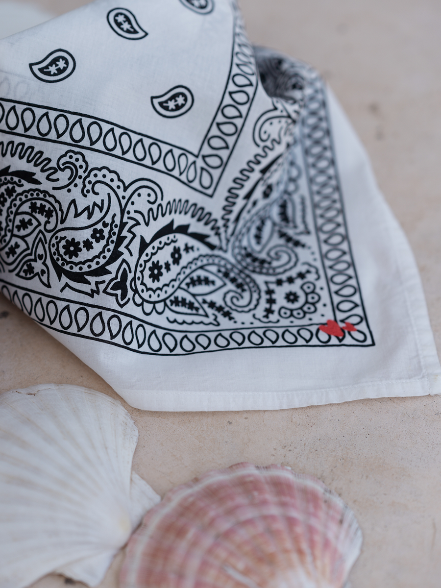 Bandana Tuch weiß