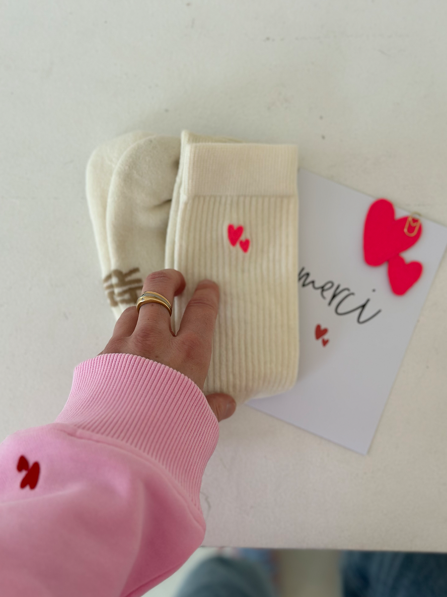 Neon Herz Socken und Patch