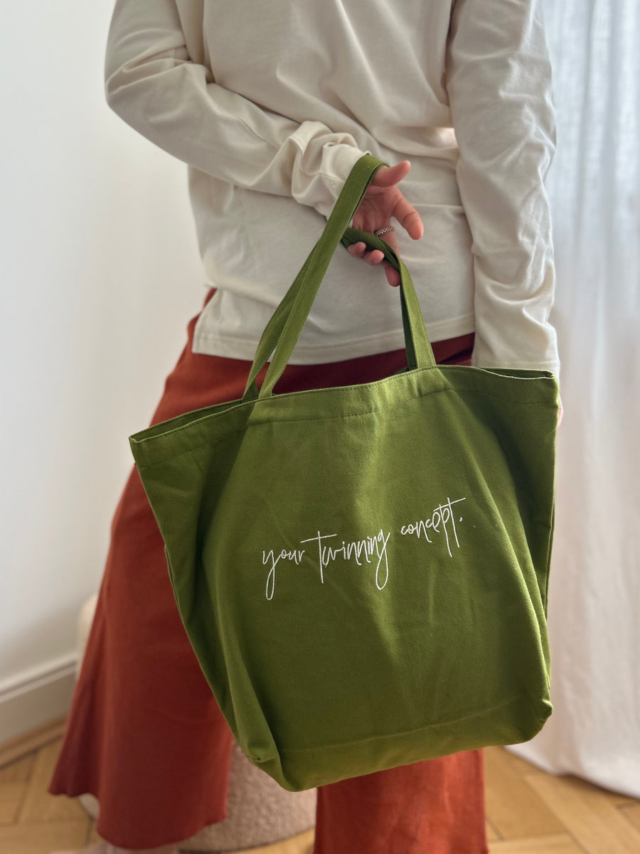 Atelier Rive Shopper grün Rückseite